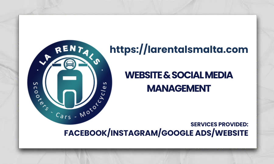 LA Rentals Malta (Web & Social Media Management)